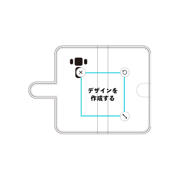 ZenFone 3 Deluxe(ZS570KL) 手帳型ケース 標準留め具 オリジナルケース 作成