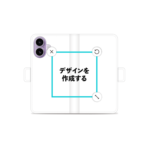 ショート留め具タイプ 手帳型スマホケースの見本