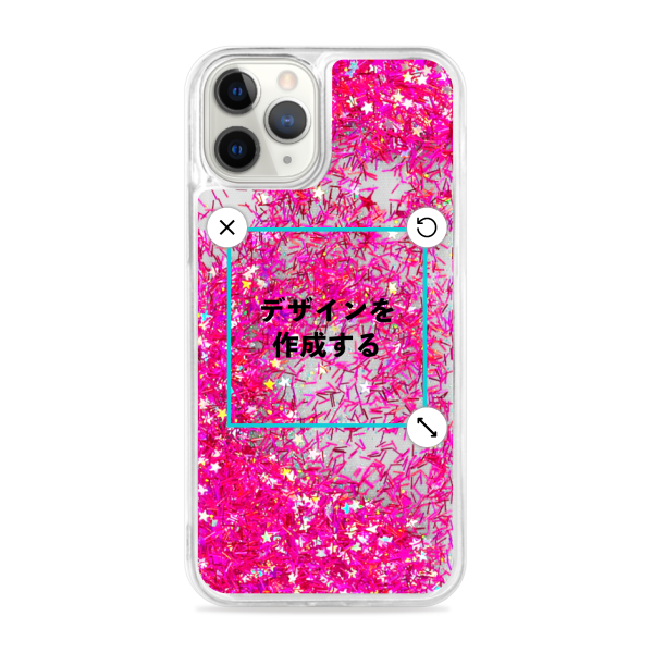 iPhone11Pro グリッターケース ピンク オリジナルケース 作成