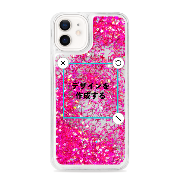 iPhone12 グリッターケース ピンク オリジナルケース 作成