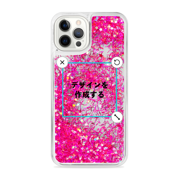 iPhone12ProMax グリッターケース ピンク オリジナルケース 作成