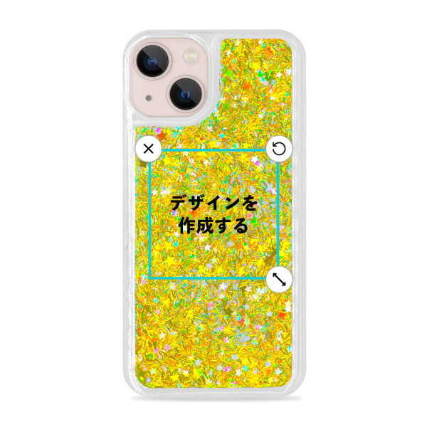 iPhone13 グリッターケース ゴールド オリジナルケース 作成