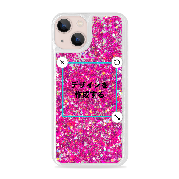 iPhone13 グリッターケース ピンク オリジナルケース 作成