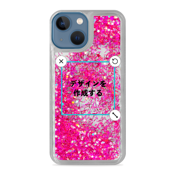 iPhone13mini グリッターケース ピンク オリジナルケース 作成