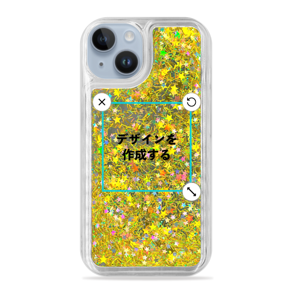iPhone14 グリッターケース ゴールド オリジナルケース 作成