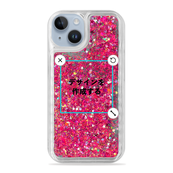 iPhone14 グリッターケース ピンク オリジナルケース 作成