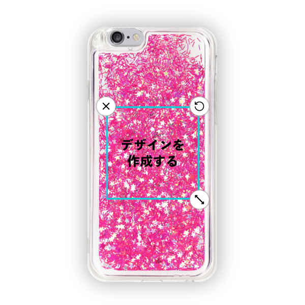 iPhone6_6s グリッターケース ピンク オリジナルケース 作成