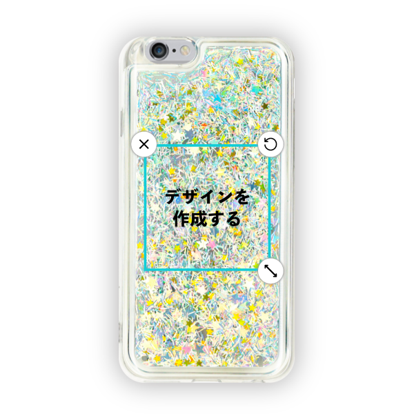 iPhone6_6s グリッターケース シルバー オリジナルケース 作成